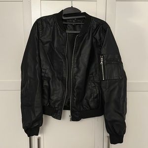 Leather Bomber Jacket